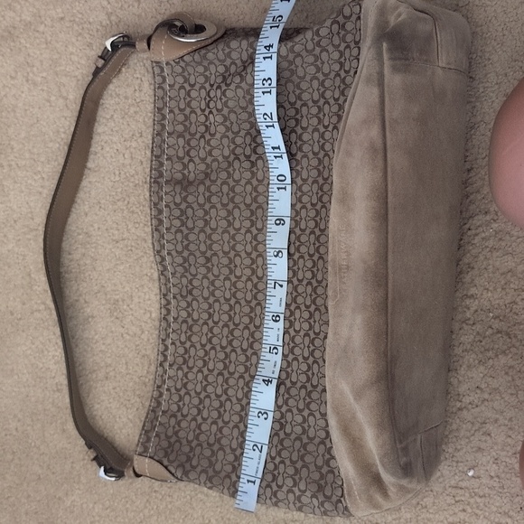 Coach Signature Logo Brown Satchel Handbag - Picture 10 of 11